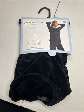 wonder nation Black Velour Long-Sleeve Top